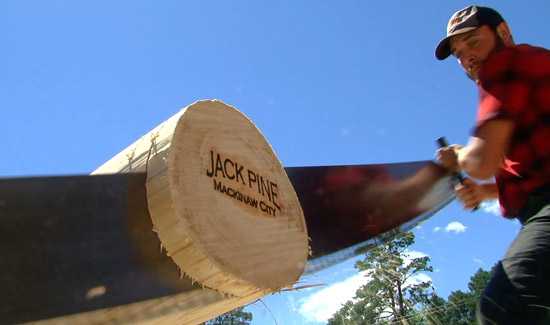 Jack Pine Lumberjack Show Events Sawing Wood